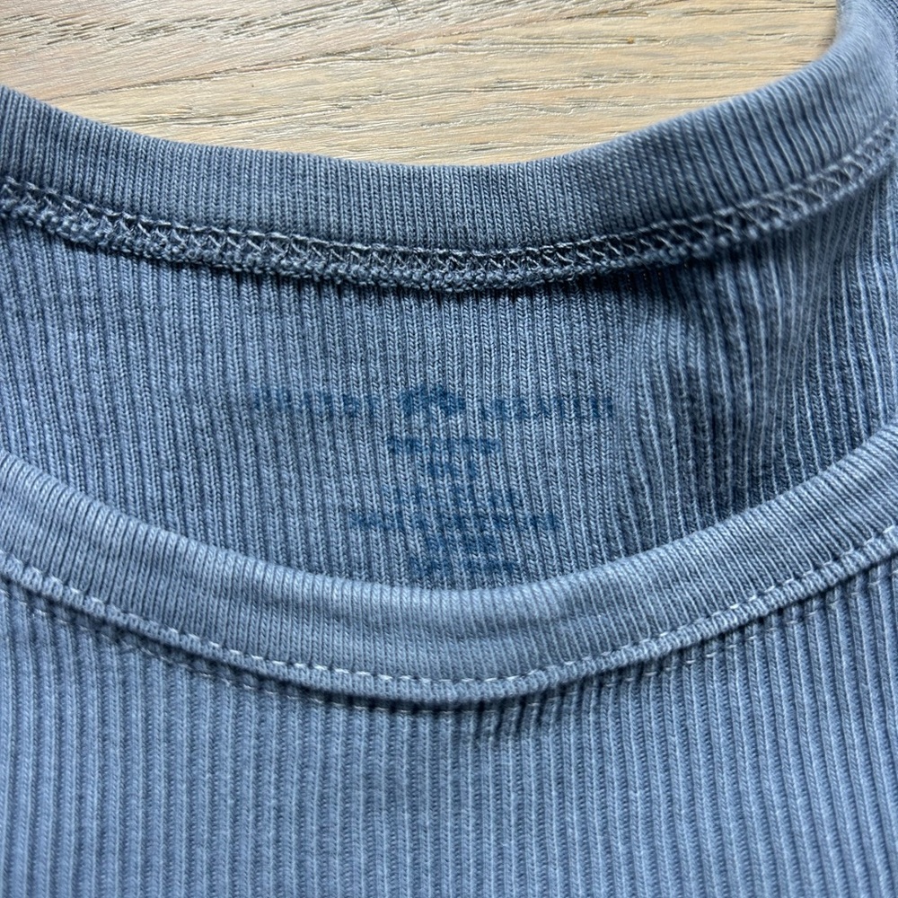 Deep Blue Ribbed Tank Top - Picture 2 of 2